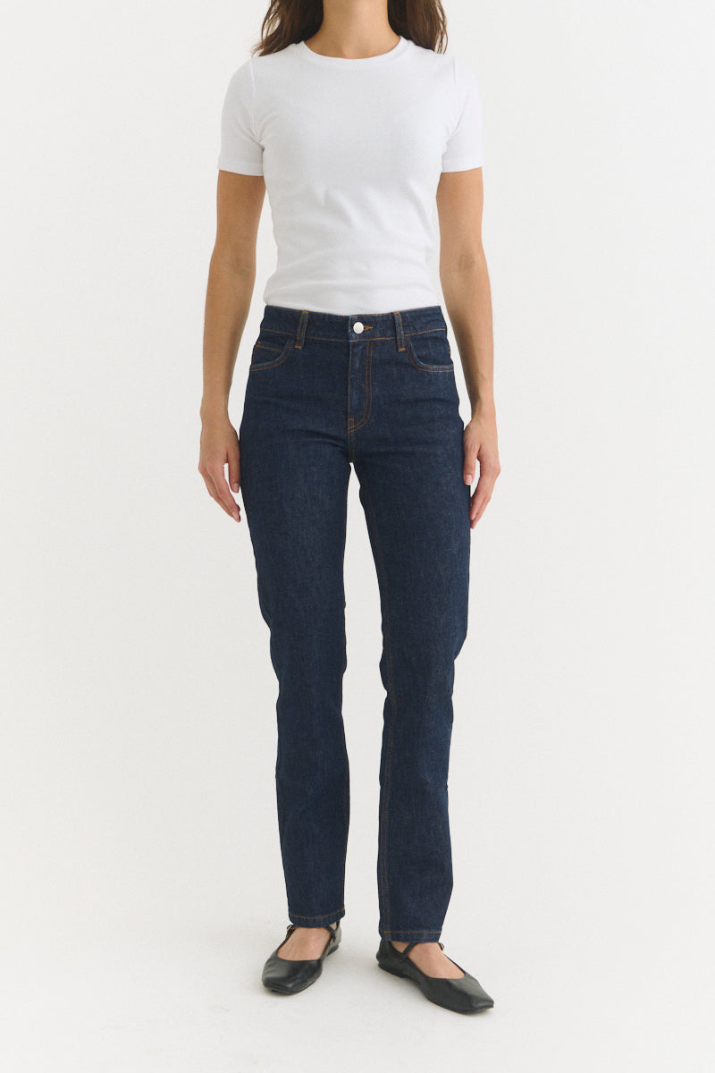 Basic Apparel Evy Rinse Wash Jeans Jeans 885 Raw denim